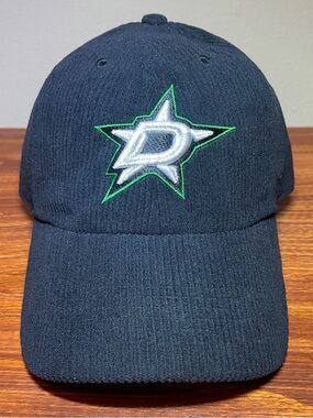 ‘47 Brand Dallas Stars Corduroy Adjustable Hat Logo Clean Up NHL Cap Black NEW